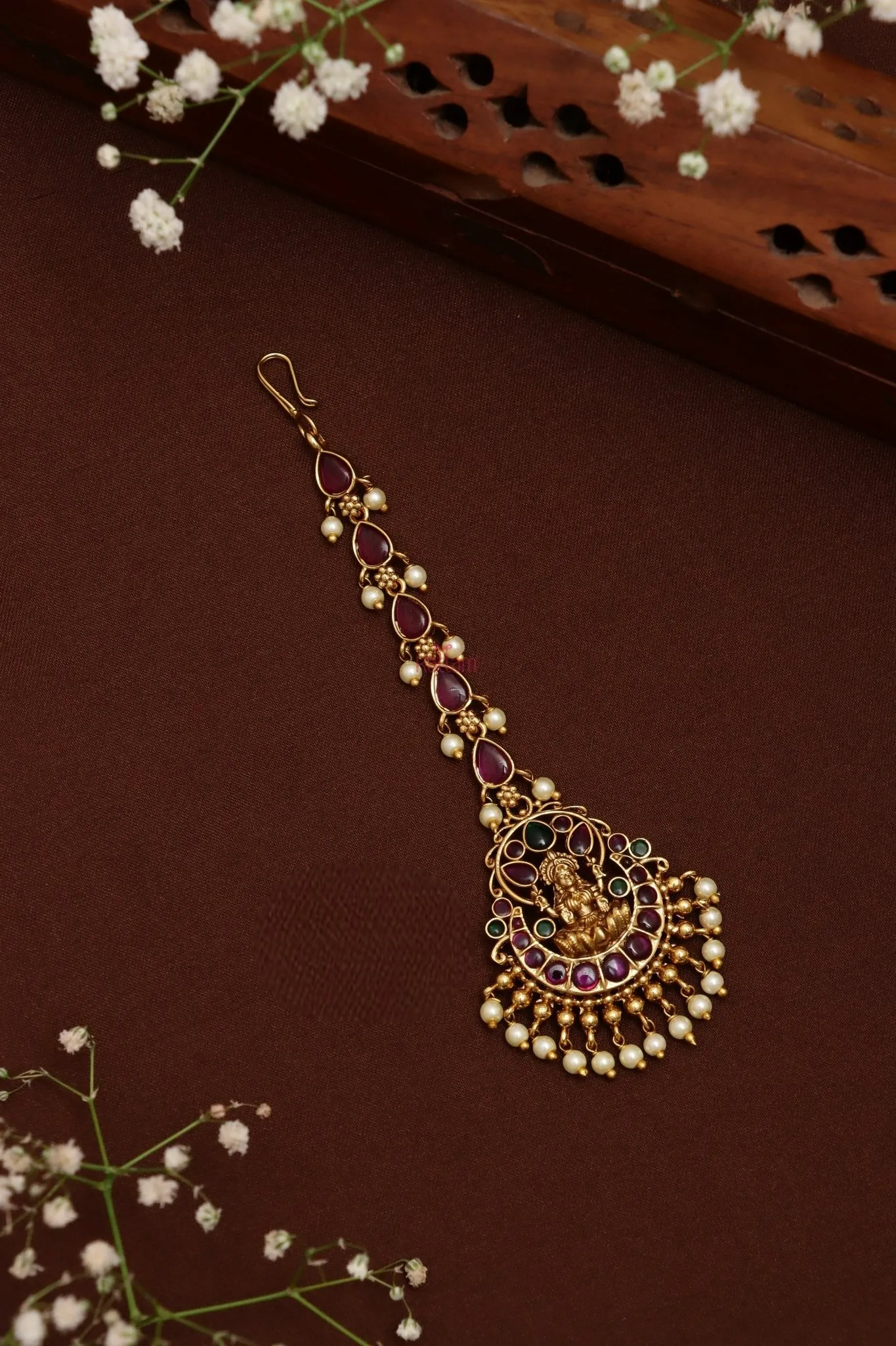 Goddess Pearl Maang Tikka